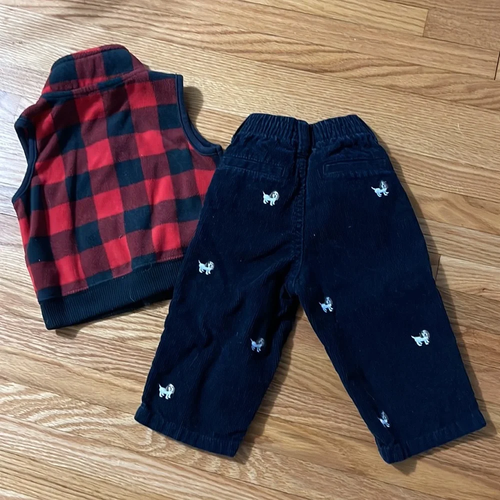 Bundle lot outfit Carters Vest Gymboree Beagle Pants